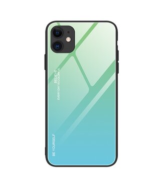 Turquoise Gradient Hybrid Hoesje iPhone 12 Pro Max