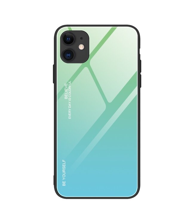 Turquoise Gradient Hybrid Hoesje voor de iPhone 12 Pro Max