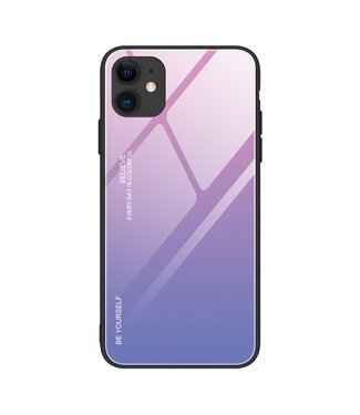 Roze / Blauw Gradient Hybrid Hoesje iPhone 12 Pro Max