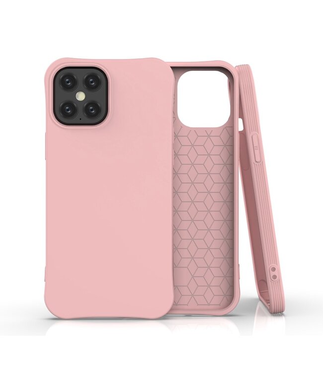 Roze Mat TPU Hoesje voor de iPhone 12 Pro Max