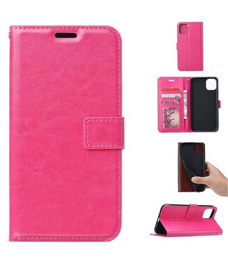 Roze Wallet Bookcase Hoesje iPhone 12 Pro Max