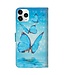 Blauwe Vlinders Bookcase Hoesje voor de iPhone 12 Pro Max