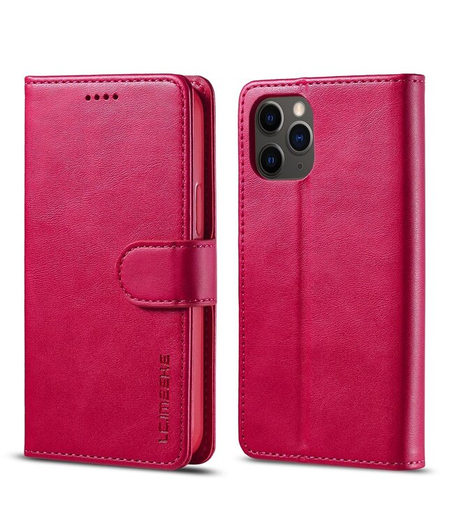 LC.IMEEKE LC.IMEEKE Roze Wallet Bookcase Hoesje voor de iPhone 12 Pro Max