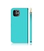 Turquoise Mirror Bookcase Hoesje voor de iPhone 12 Pro Max