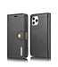 DG.Ming Zwart 2-in-1 Bookcase Hoesje voor de iPhone 12 Pro Max