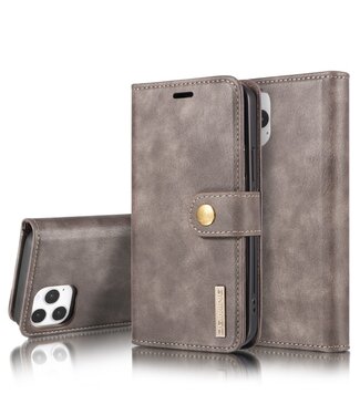 Grijs 2-in-1 Bookcase Hoesje iPhone 12 Pro Max