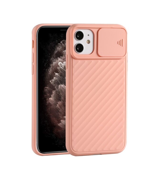 Roze CameraShield TPU Hoesje voor de iPhone 12 Pro Max