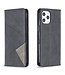 Zwart Geometrisch Patroon Bookcase Hoesje voor de iPhone 12 Pro Max