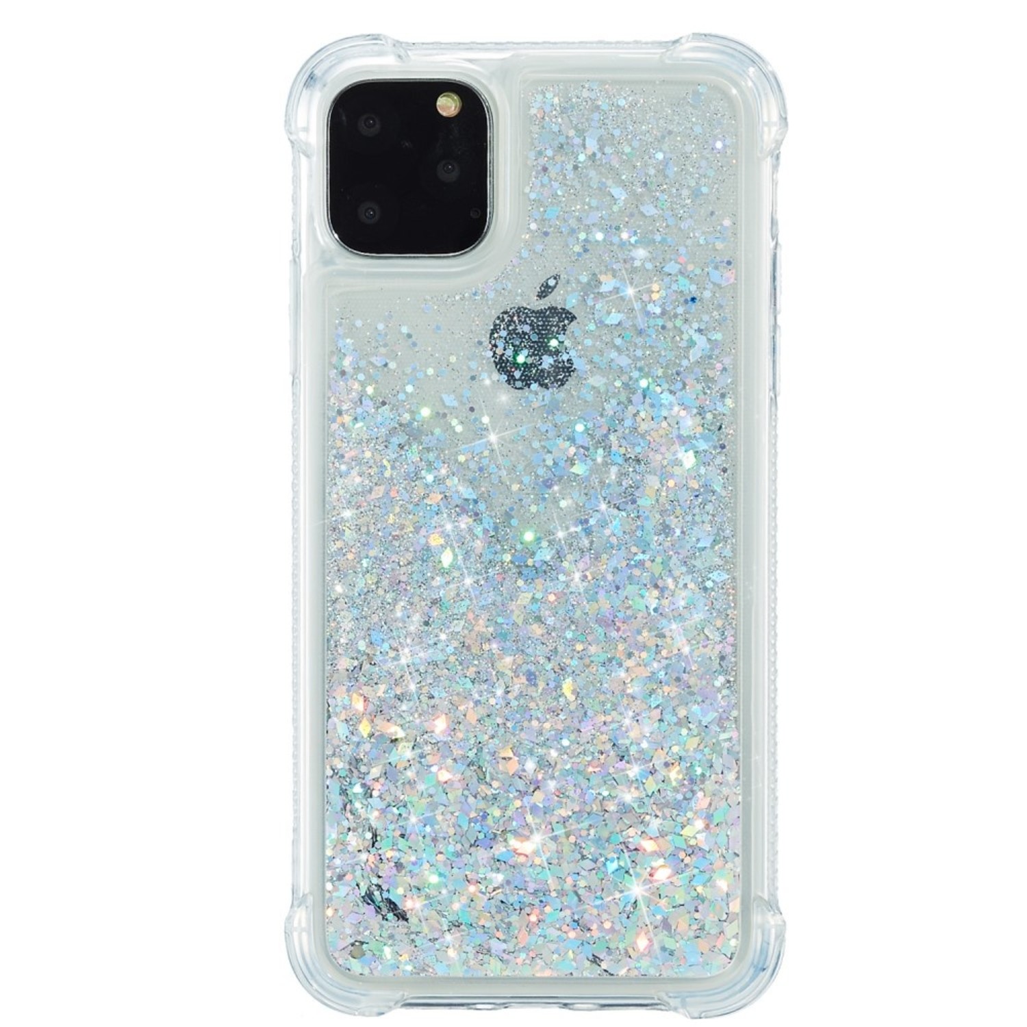 Zilver Glitter Hoesje iPhone 12 Pro Max - Telefoonhoesjes kopen? op Telefoonhoesjestore.nl!