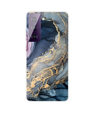 Marmer Goud TPU Hoesje Samsung Galaxy S21 FE