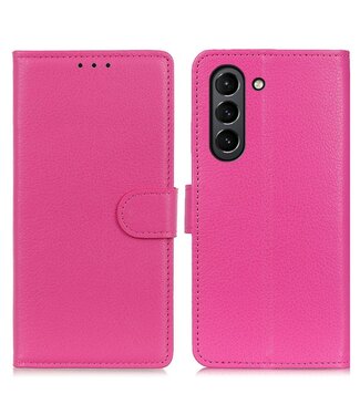 Roze Lychee Bookcase Hoesje Samsung Galaxy S21 FE