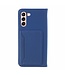 Blauw Faux Lederen Bookcase Hoesje voor de Samsung Galaxy S21 FE