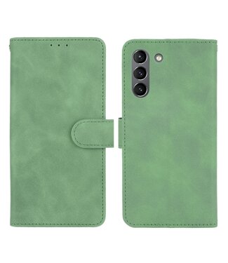 Groen Skin Touch Bookcase Hoesje Samsung Galaxy S21 FE