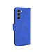 Blauw Skin Touch Bookcase Hoesje voor de Samsung Galaxy S21 FE