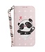 Verliefde Panda Bookcase Hoesje voor de Samsung Galaxy S21 FE