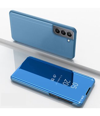 Blauw Spiegel Bookcase Hoesje Samsung Galaxy S21 FE