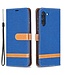 Blauw Jeans Bookcase Hoesje voor de Samsung Galaxy S21 FE