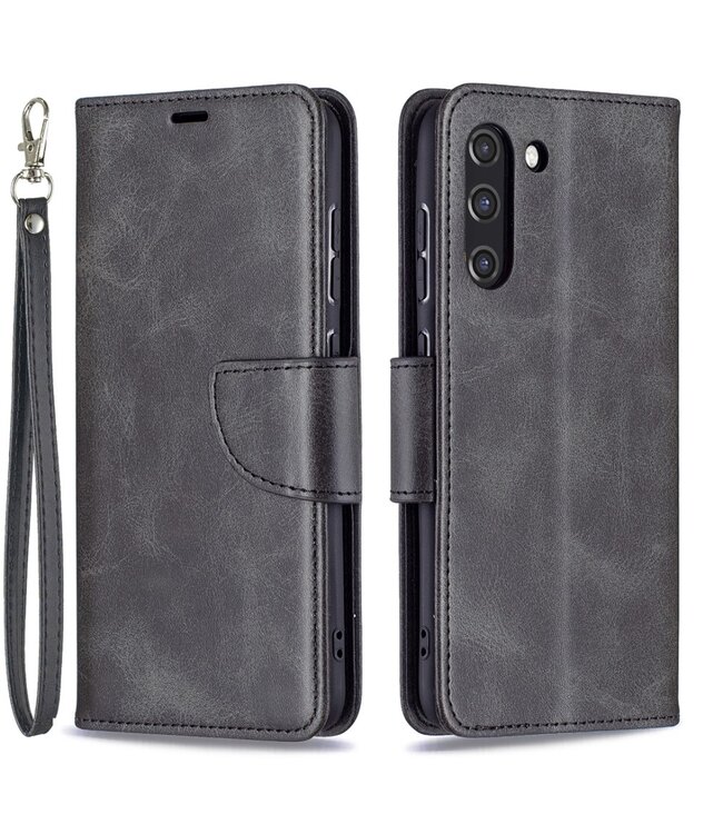 Zwart Wallet Bookcase Hoesje voor de Samsung Galaxy S21 FE