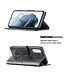 Zwart Krokodillen Bookcase Hoesje voor de Samsung Galaxy S21 FE