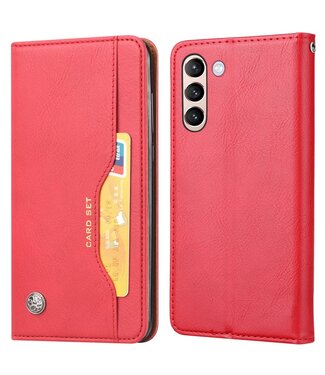 Rood Wallet Bookcase Hoesje Samsung Galaxy S21 FE