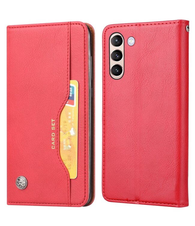 Rood Wallet Bookcase Hoesje voor de Samsung Galaxy S21 FE