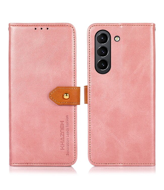 Khazneh Rosegoud Bookcase Hoesje voor de Samsung Galaxy S21 FE