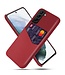 Ksq Rood Pasjeshouder Hardcase Hoesje voor de Samsung Galaxy S21 FE