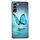 Blauwe Vlinder Lichtgevend TPU Hoesje voor de Samsung Galaxy S21 FE