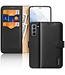 Dux Ducix Zwart Split Lederen Bookcase Hoesje voor de Samsung Galaxy S21 FE