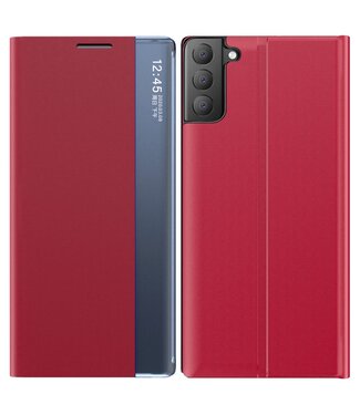 Rood Venster Bookcase Hoesje Samsung Galaxy S21 FE