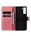 Roze Mandala Bookcase Hoesje voor de Samsung Galaxy S21 FE