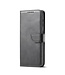 Zwart Glad Lederen Bookcase Hoesje voor de Samsung Galaxy S21 FE