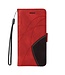 Rood Split Lederen Bookcase Hoesje voor de Samsung Galaxy S21 FE