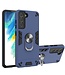 Blauw Ring Kickstand Backcover Hoesje voor de Samsung Galaxy S21 FE