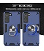 Blauw Ring Kickstand Backcover Hoesje voor de Samsung Galaxy S21 FE