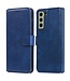 Blauw Krasbestendig Bookcase Hoesje voor de Samsung Galaxy S21 FE