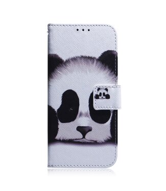 Droevige Panda Bookcase Hoesje Samsung Galaxy S21