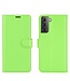 Groen Lychee Bookcase Hoesje voor de Samsung Galaxy S21