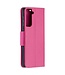 Roze Lychee Bookcase Hoesje voor de Samsung Galaxy S21