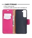 Roze Lychee Bookcase Hoesje voor de Samsung Galaxy S21