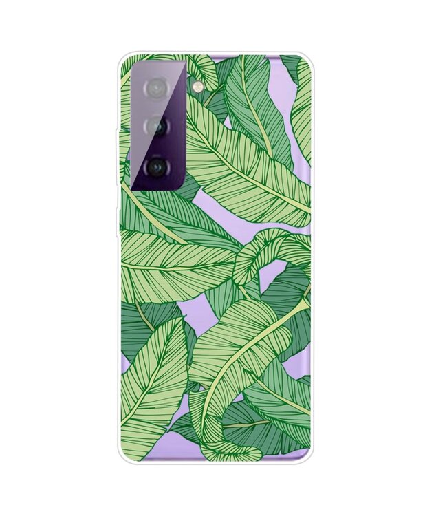 Palmbladeren TPU Hoesje voor de Samsung Galaxy S21
