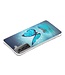 Blauwe Vlinder Lichtgevend TPU Hoesje voor de Samsung Galaxy S21