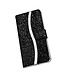 Zwart Glitter Bookcase Hoesje voor de Samsung Galaxy S21
