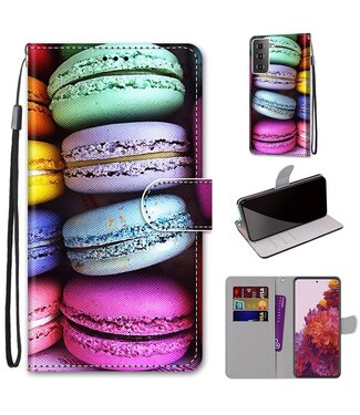 Macarons Bookcase Hoesje Samsung Galaxy S21