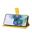 Geel Bloemen Bookcase Hoesje voor de Samsung Galaxy S21