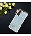 Zilver Glitter TPU Hoesje voor de Samsung Galaxy S21