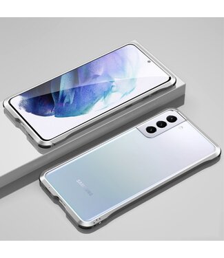Zilver Metaal Hoesje Samsung Galaxy S21