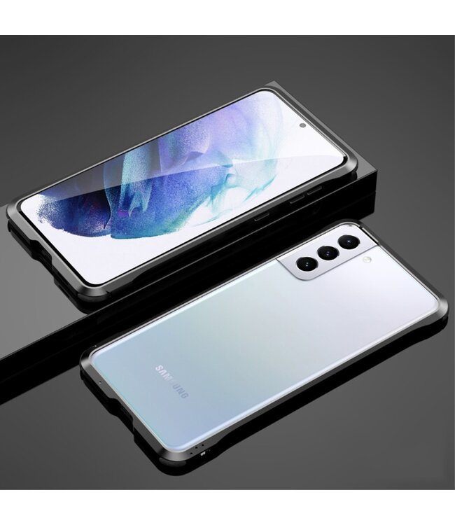 Zwart Metaal Hoesje voor de Samsung Galaxy S21