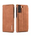 LC.IMEEKE LC.IMEEKE Bruin Retro Bookcase Hoesje voor de Samsung Galaxy S21
