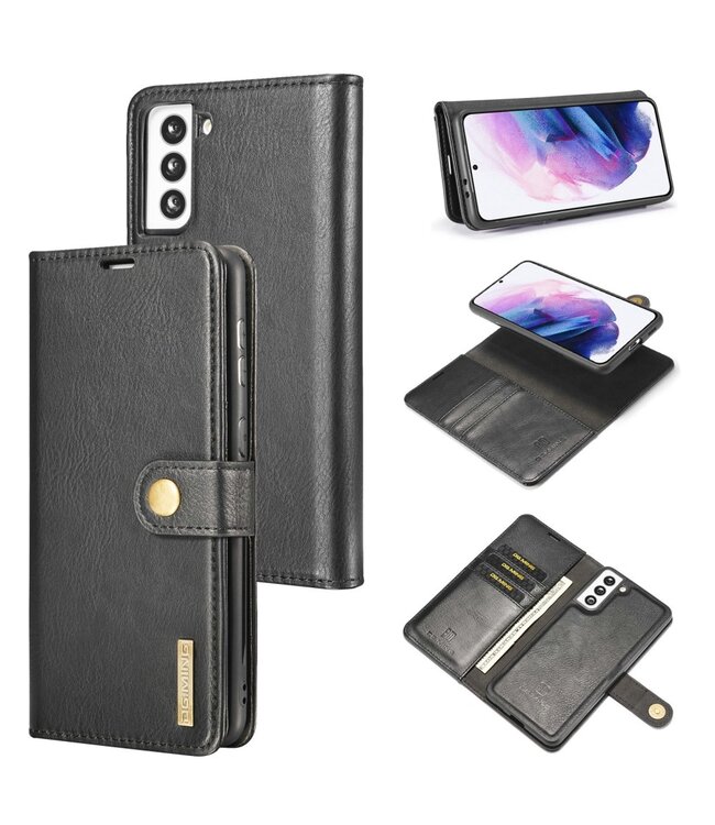 DG.Ming Zwart 2 in 1 Bookcase Hoesje voor de Samsung Galaxy S21